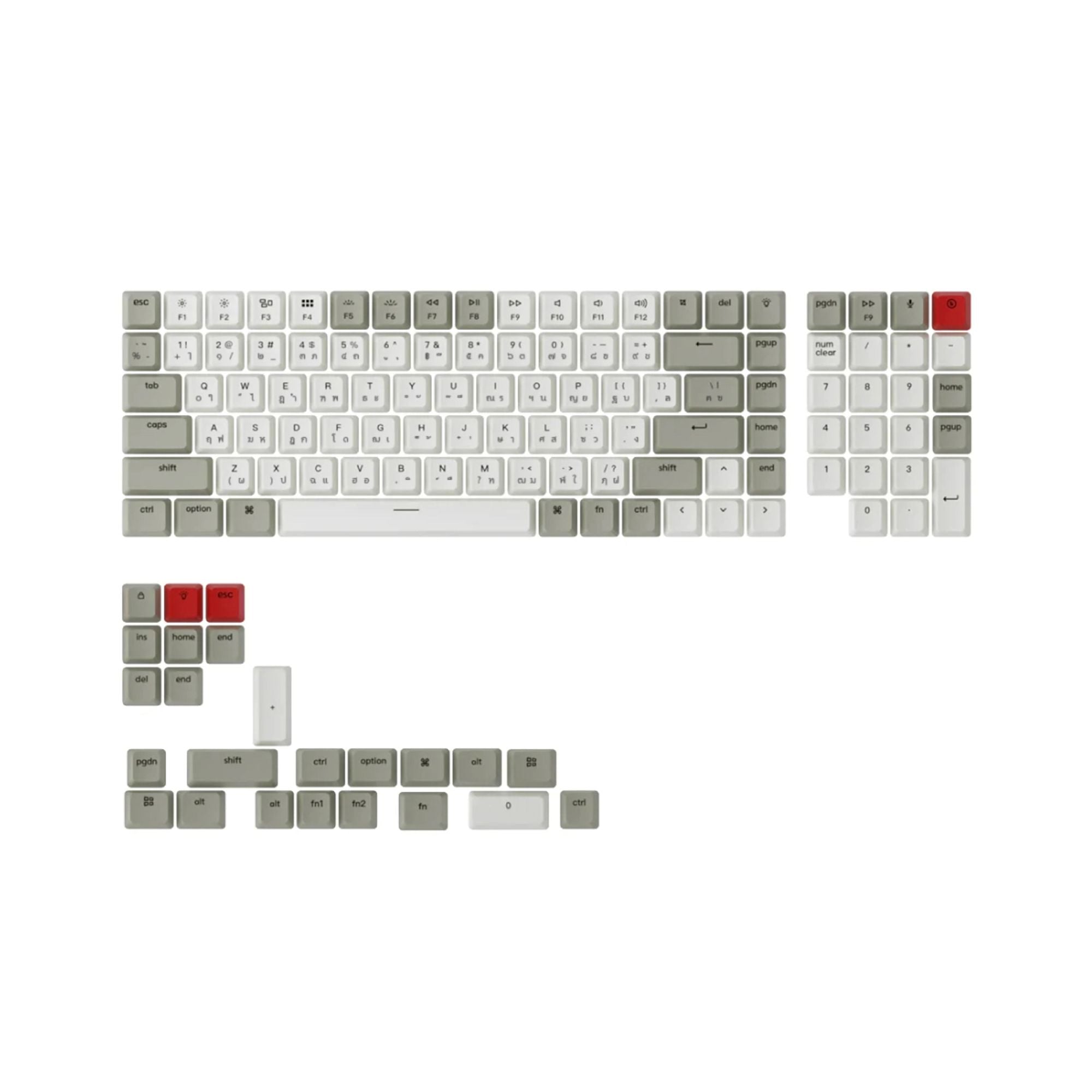 ชุดคีย์แคปภาษาไทย (TH Laser) Double Shot ABS Full Set Keycap Set (TH Version) - Keychron