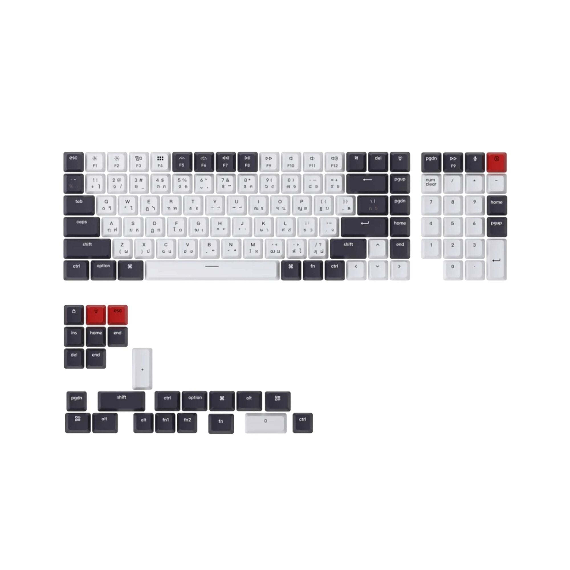 ชุดคีย์แคปภาษาไทย (TH Laser) Double Shot ABS Full Set Keycap Set (TH Version) - Keychron