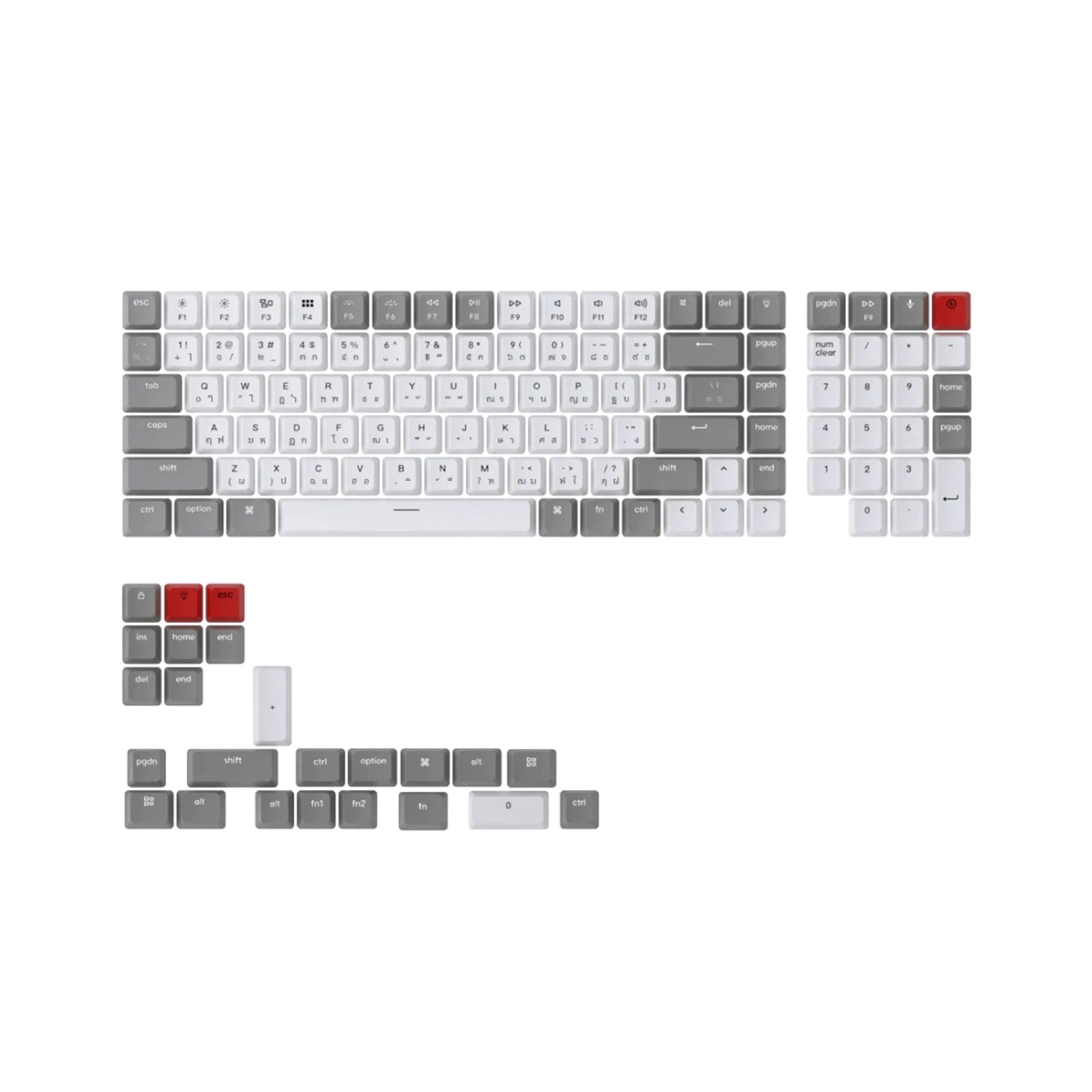 ชุดคีย์แคปภาษาไทย (TH Laser) Double Shot ABS Full Set Keycap Set (TH Version) - Keychron