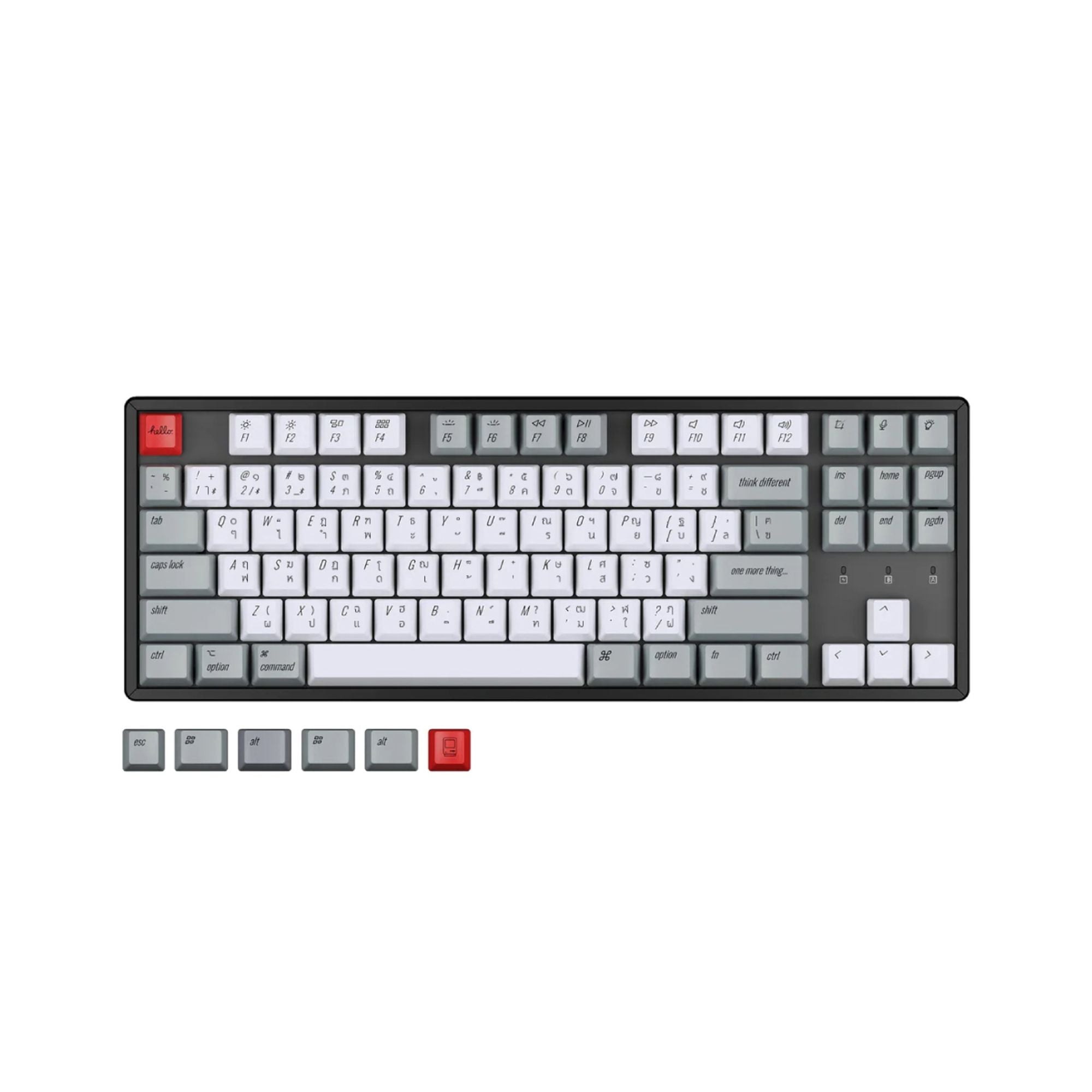 ชุดคีย์แคปภาษาไทย (TH Laser)  Retro - OEM Dye-Sub PBT (ไทย-อังกฤษ) - Keychron