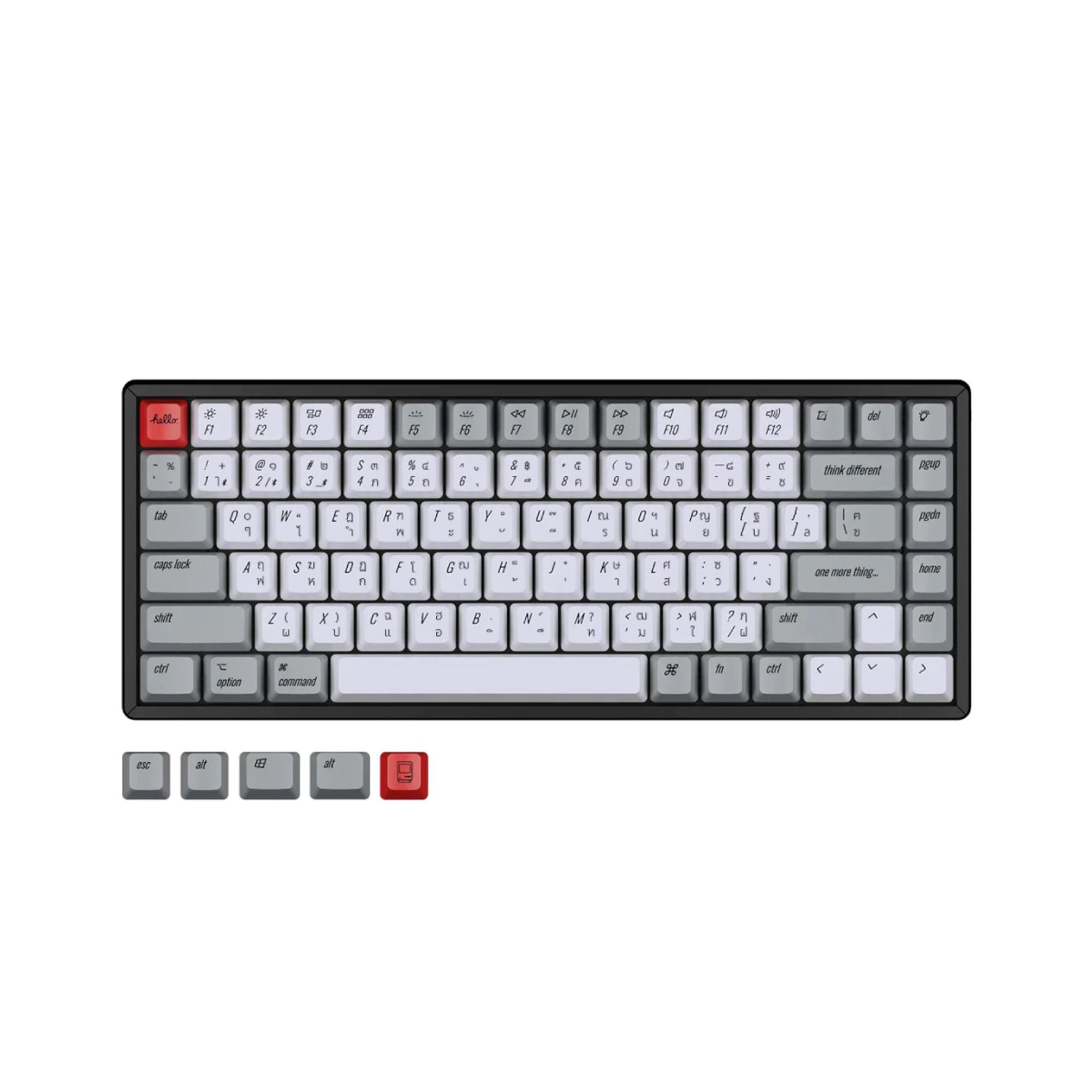 ชุดคีย์แคปภาษาไทย (TH Laser)  Retro - OEM Dye-Sub PBT (ไทย-อังกฤษ) - Keychron