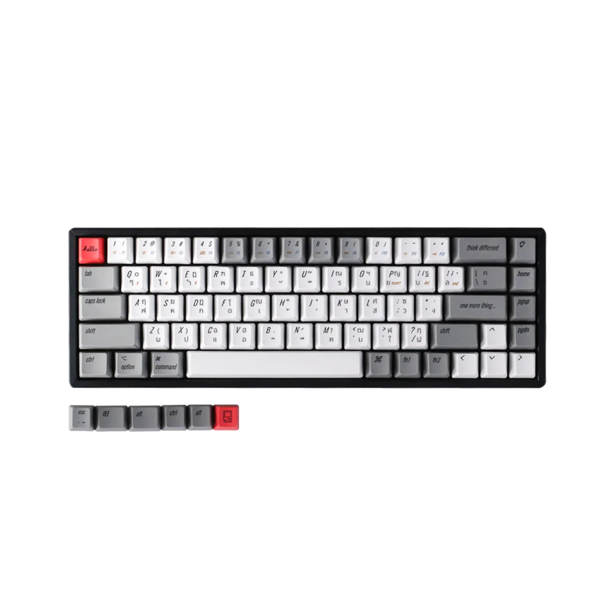 ชุดคีย์แคปภาษาไทย (TH Laser)  Retro - OEM Dye-Sub PBT (ไทย-อังกฤษ) - Keychron