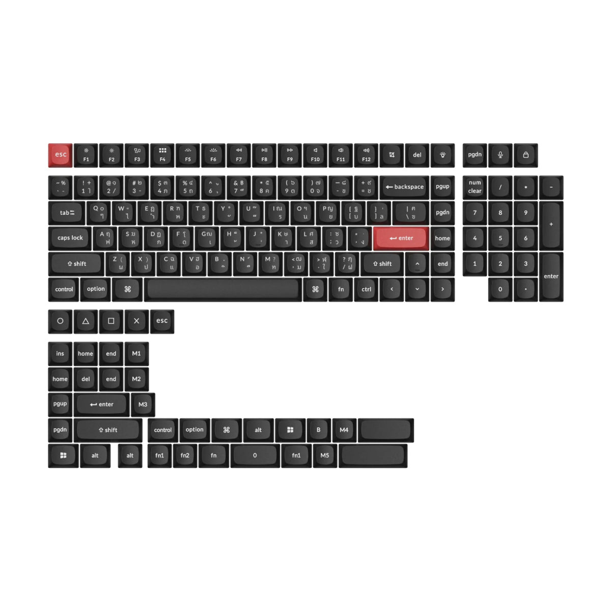 Thai Double Shot PBT OSA Full Set Keycap Set