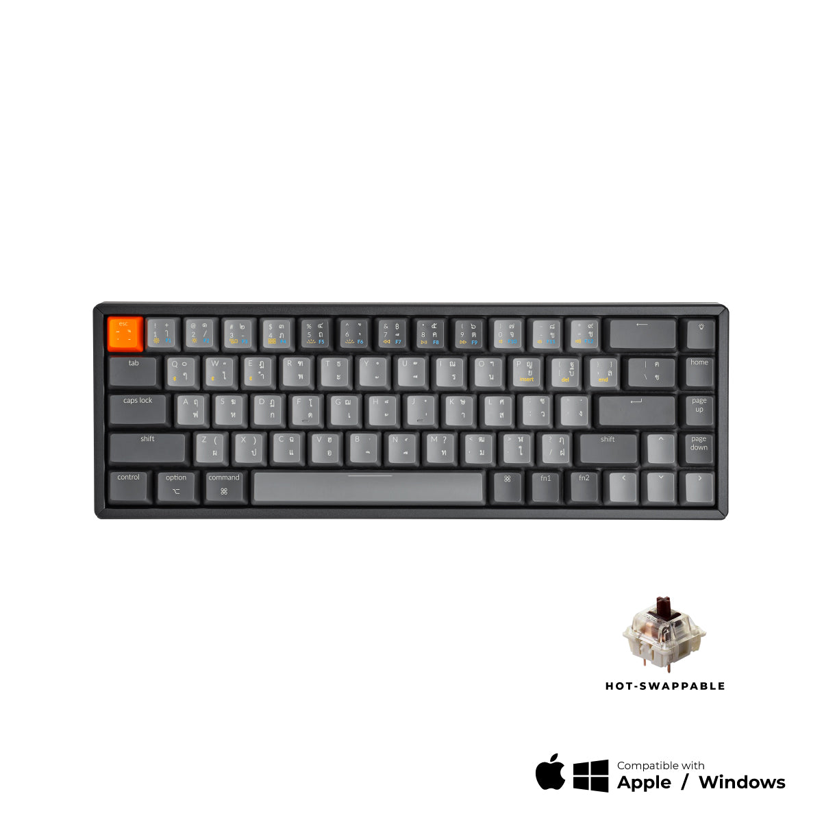 Keychron K6 Wireless Hot-swappable Mechanical Keyboard - Keychron