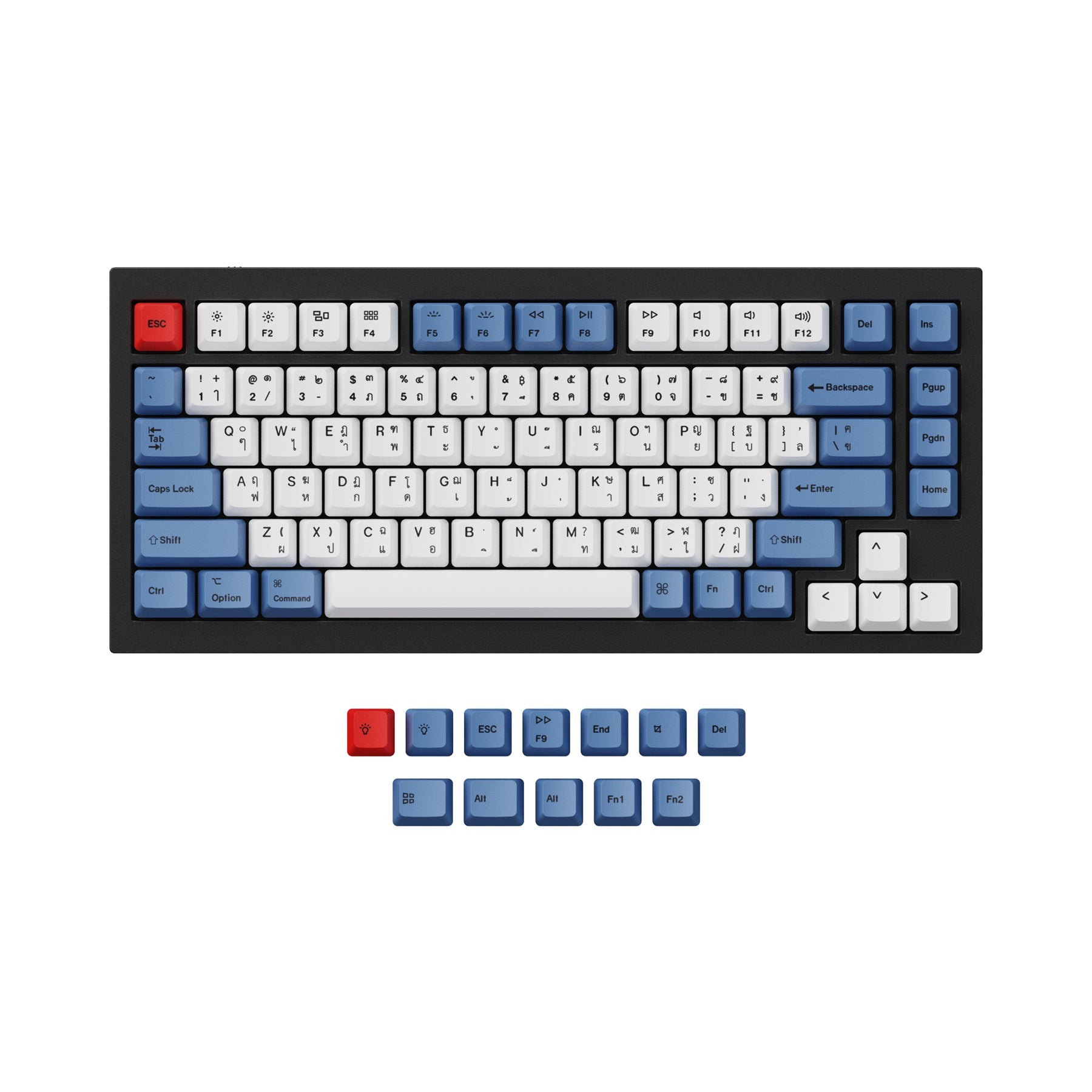 Q1 & Q2 & K2 OEM Dye-Sub PBT Keycap Set - Blue - Keychron