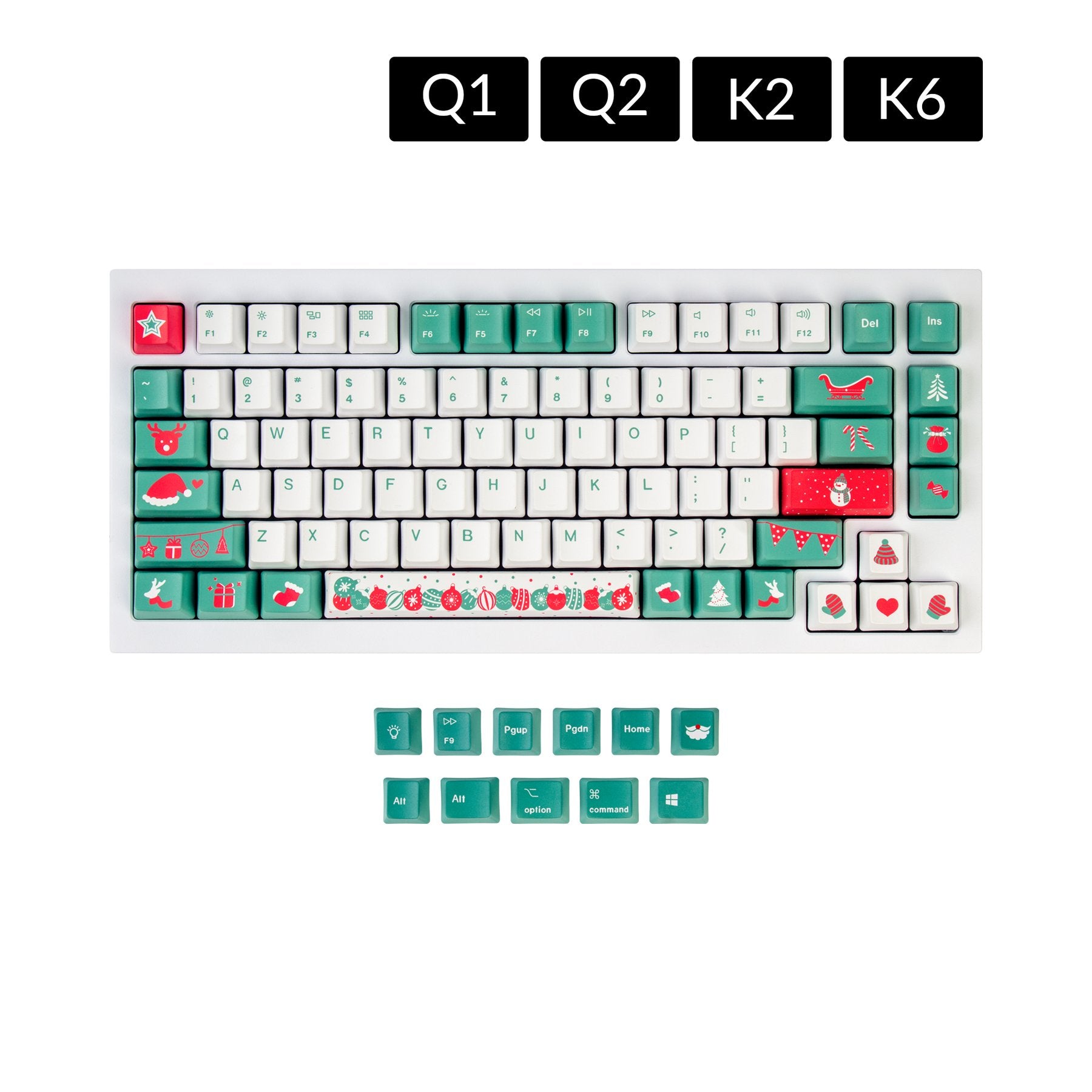 OEM Dye-Sub PBT Keycap Set - Christmas Tree - Keychron