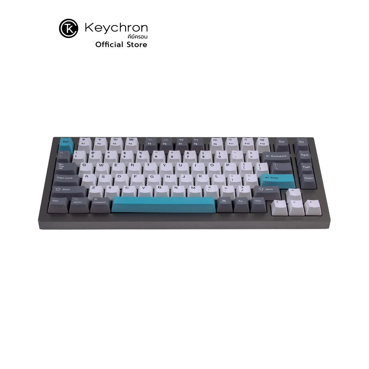 OEM Dye-Sub PBT Keycap Set - Grey White Blue - Keychron