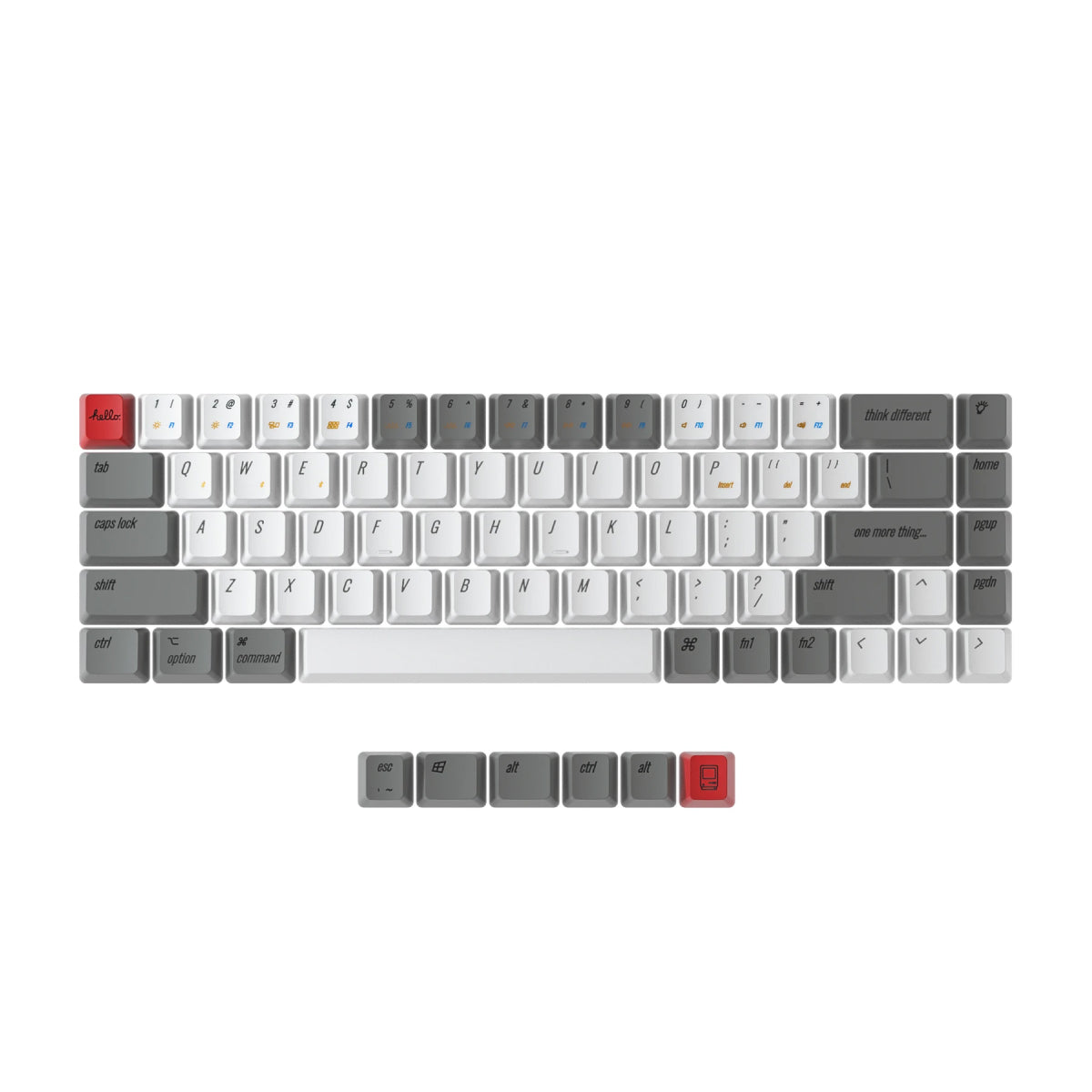 Keychron OEM Profile PBT Retro Keycap Set - Keychron