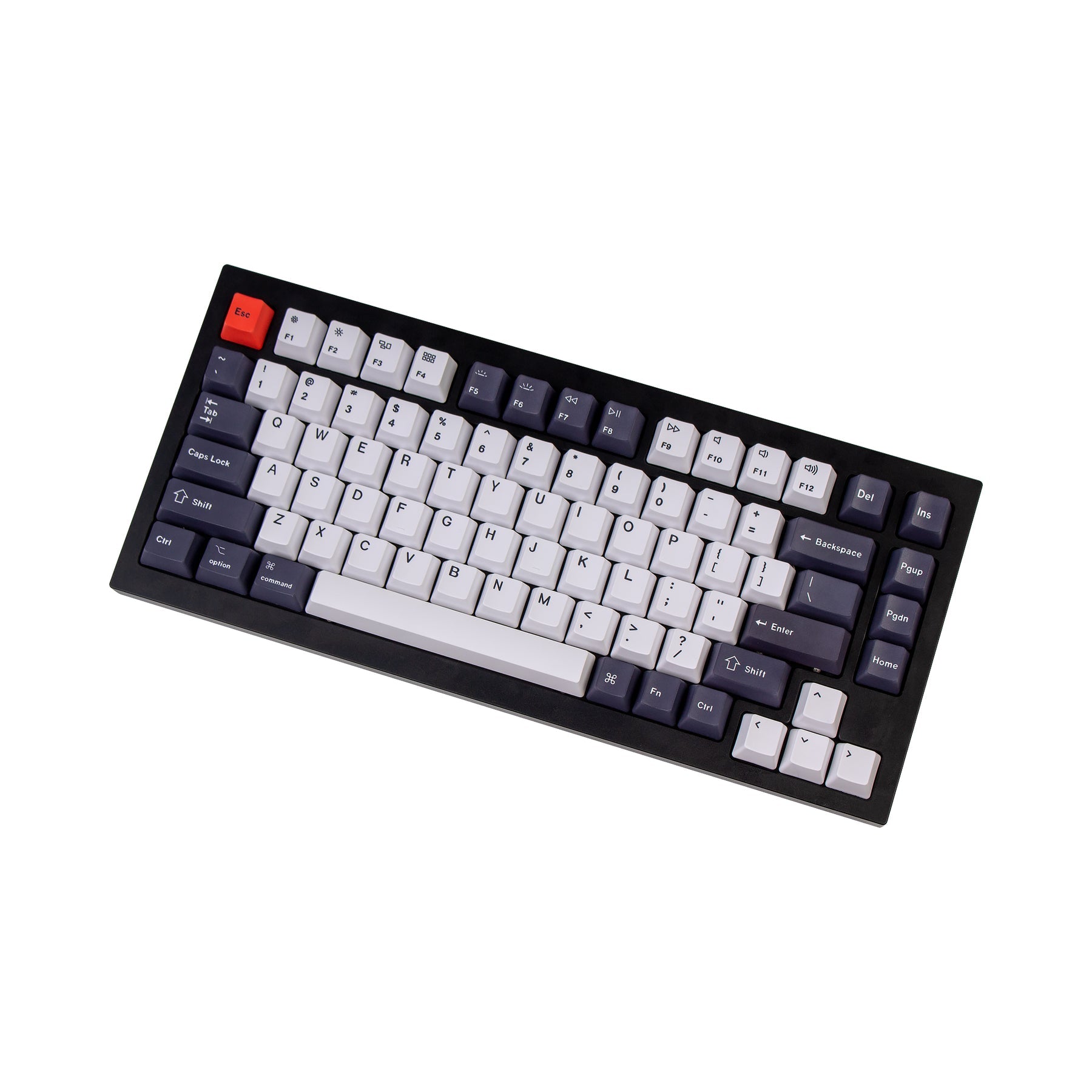 OEM Dye-Sub PBT Keycap Set - Bluish Black White - Keychron