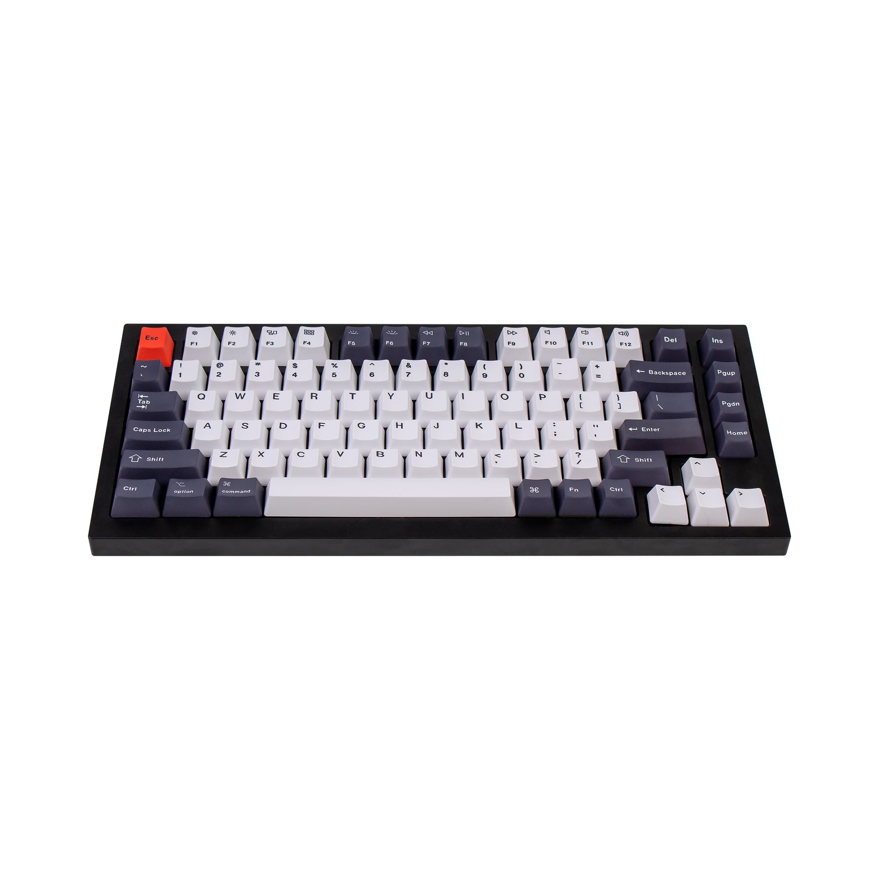 OEM Dye-Sub PBT Keycap Set - Bluish Black White - Keychron